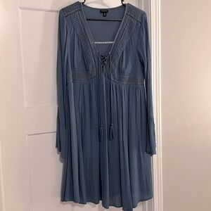 Torrid Dusty blue long-sleeve dress